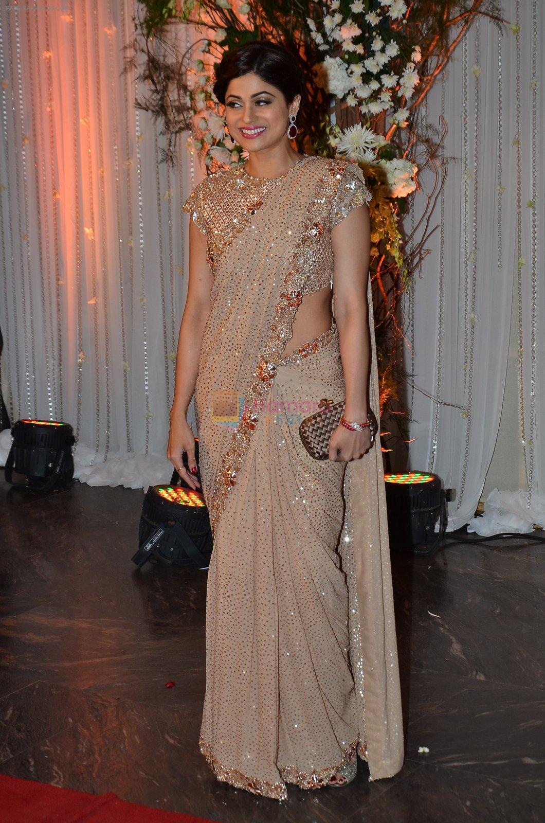 Shamita Shetty at Bipasha Basu and Karan Singh Grover's Wedding Reception on 30th April 2016
