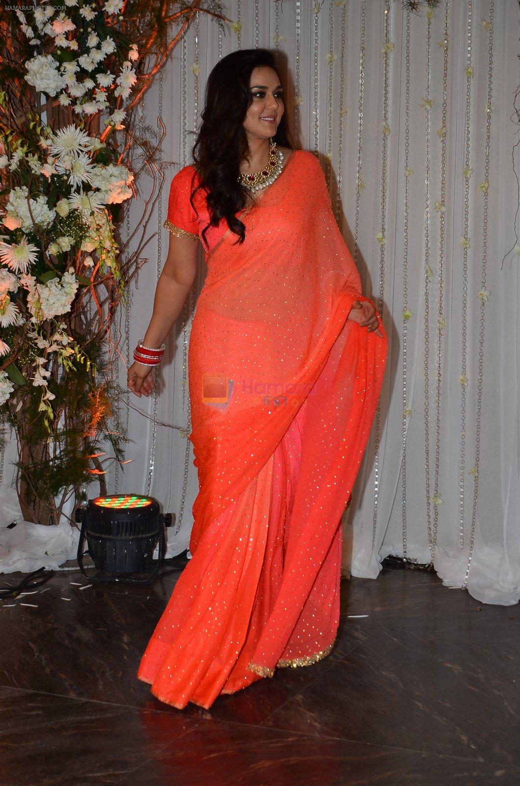 Preity Zinta at Bipasha Basu and Karan Singh Grover's Wedding Reception on 30th April 2016