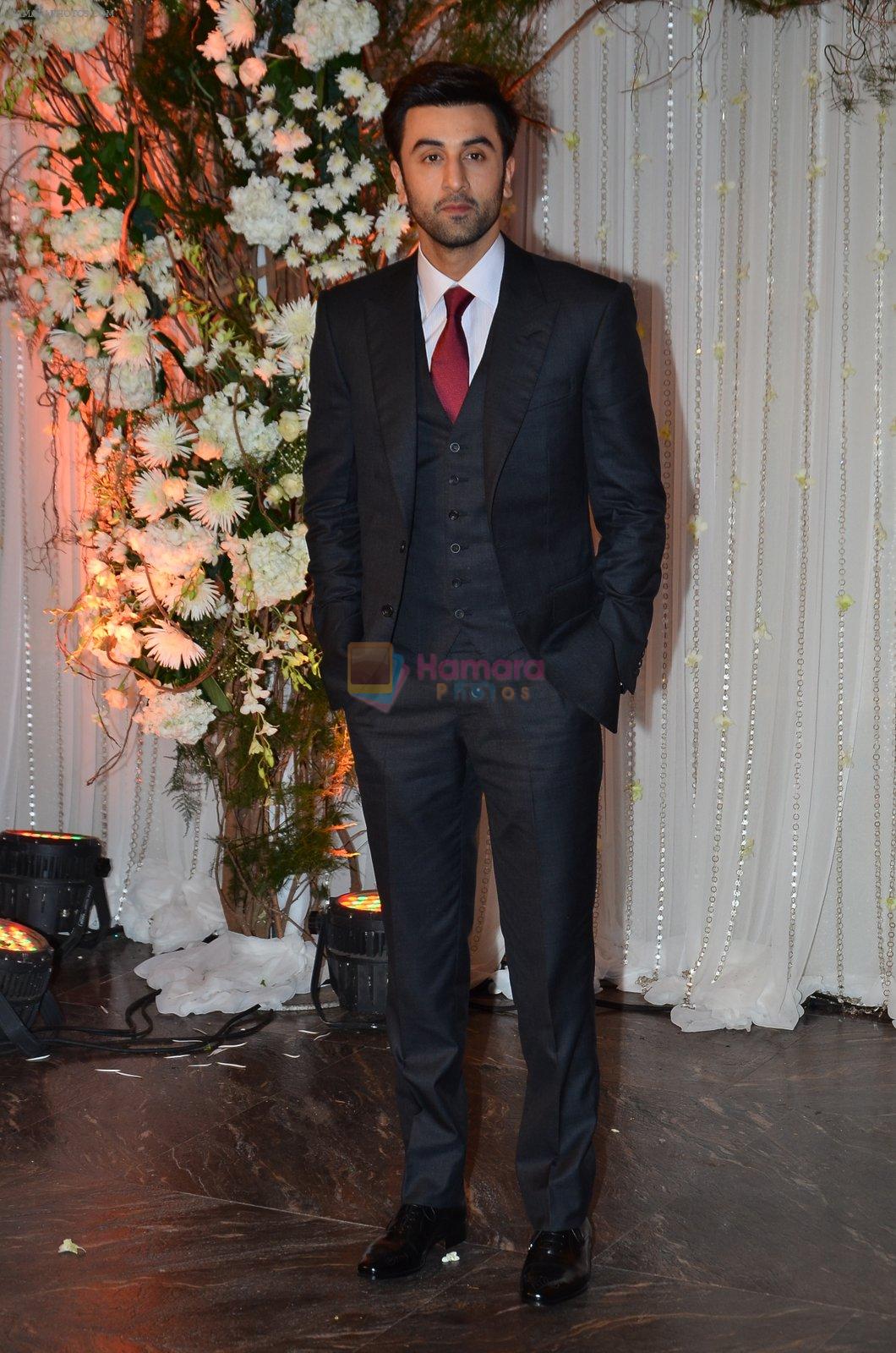 Ranbir Kapoot at Bipasha Basu and Karan Singh Grover's Wedding Reception on 30th April 2016