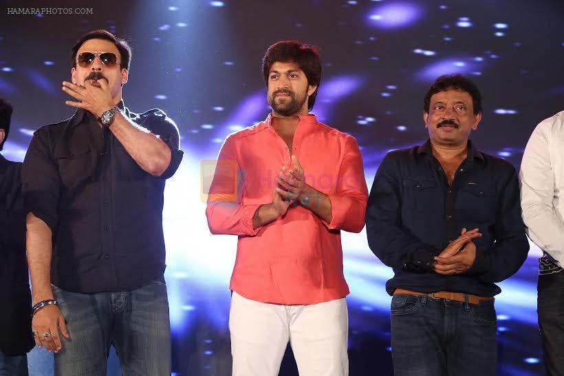 Vivek Oberoi with Actor Yash and RGV at the Launch of Film RAI