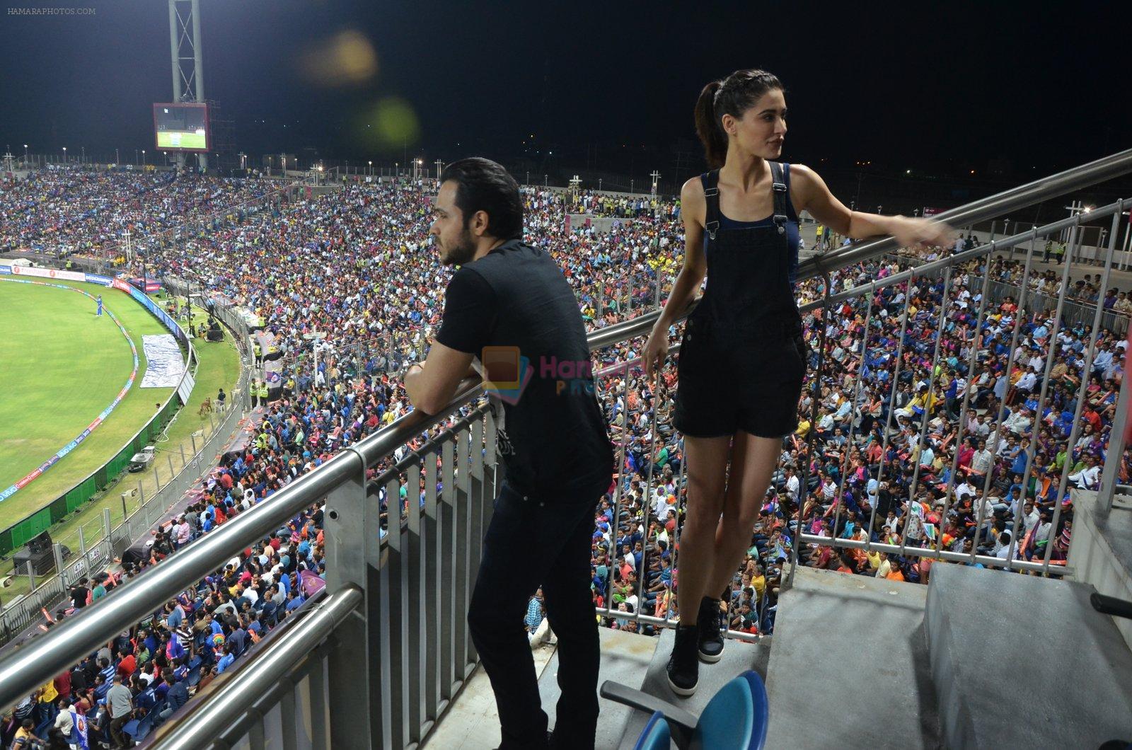 Emraan hashmi and nargis fakhri  at Azhar promotions in association with Gourmet Renaissance at IPL match in Pune on 9th May 2016