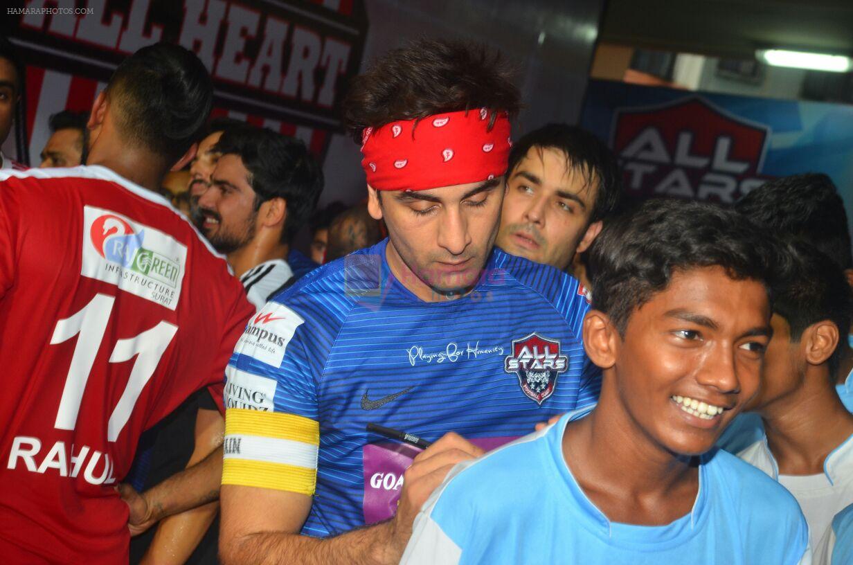 Ranbir Kapoor at celebrity soccer match in Mumbai on 4th June 2016