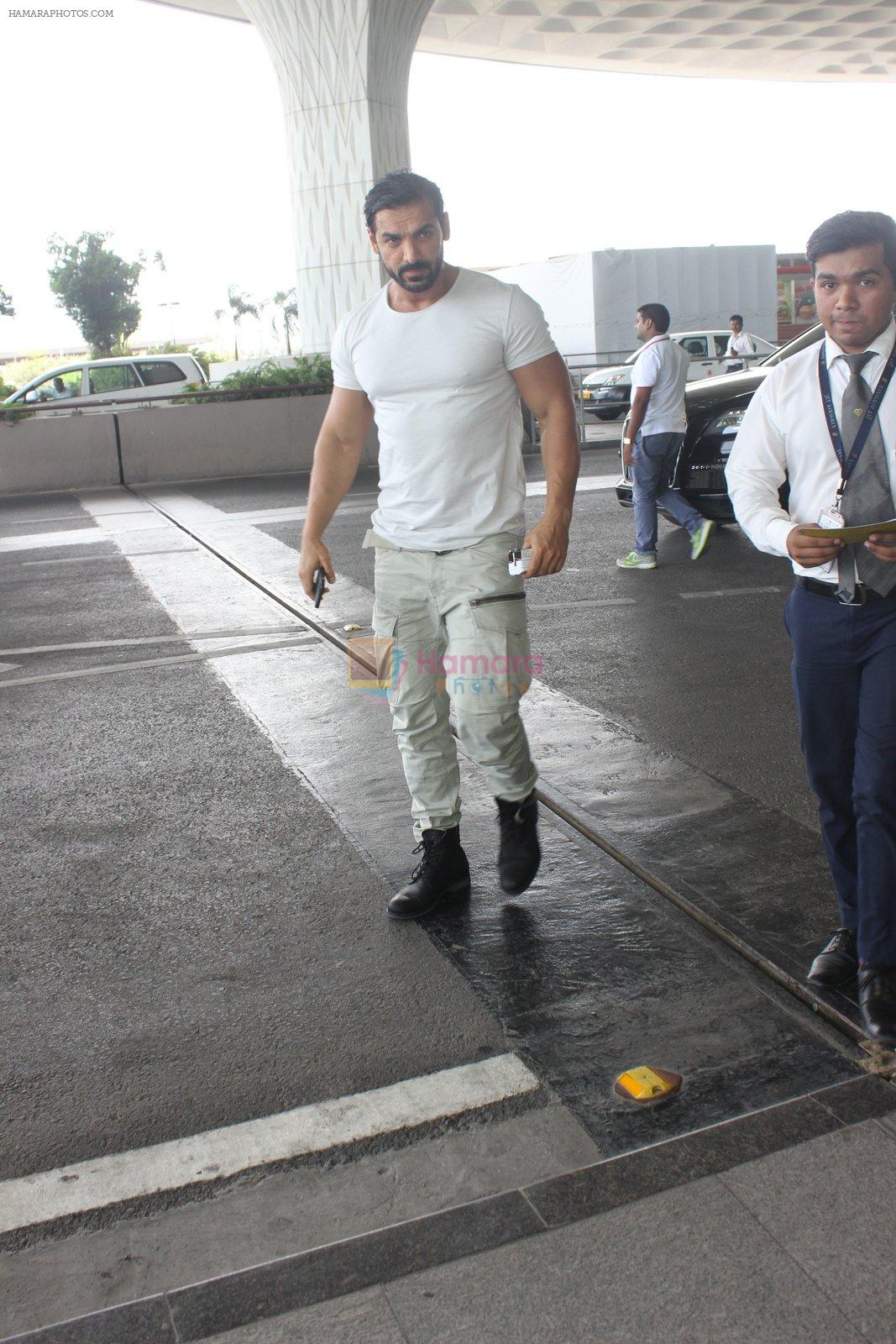 John Abraham snapped at airport on 8th June 2016