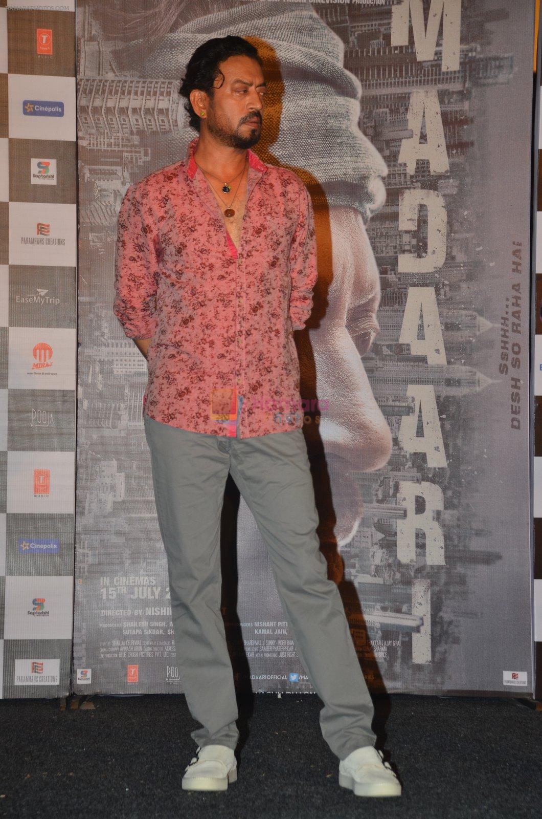 Irrfan Khan at Madaari film launch on 10th June 2016