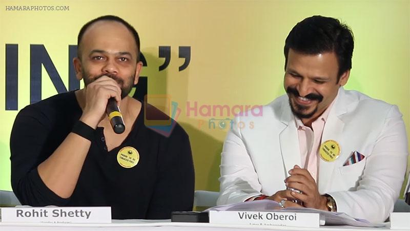 Rohit Shetty and Vivek Oberoi at the World No Tobacco Day 2016 for the Cancer Patients Aid Association on 11th June 2016