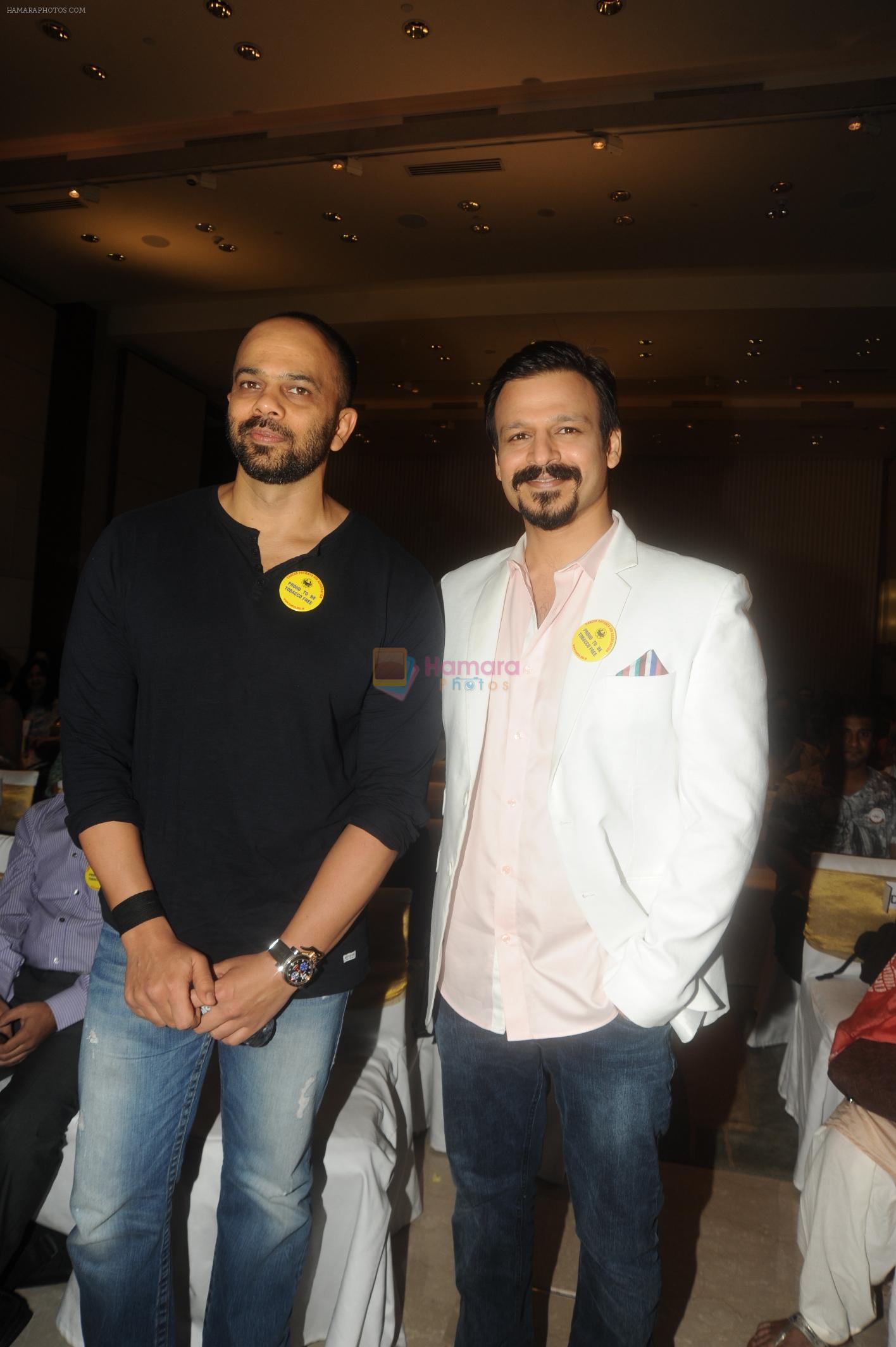 Vivek Oberoi,  Rohit Shetty at an event to support fight against Tobacco and Cancer and  the cause in Mumbai on 11th June 2016