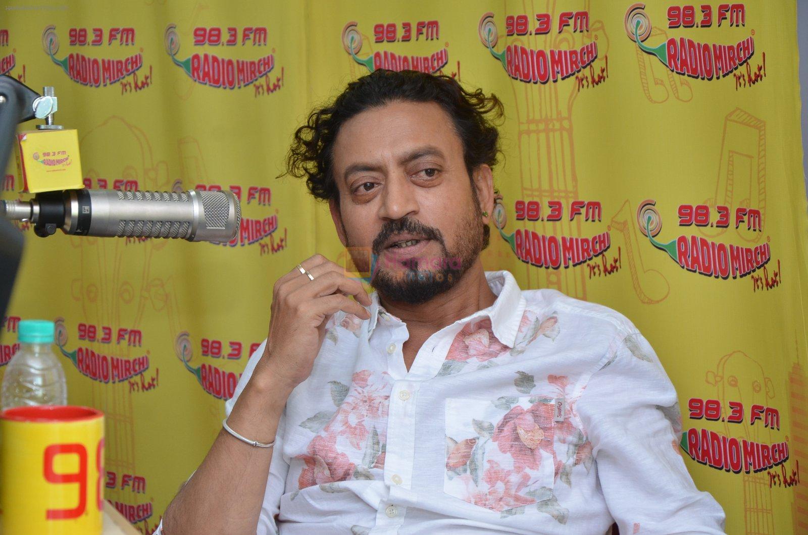 Irrfan Khan at Radio Mirchi in Mumbai on 16th June 2016