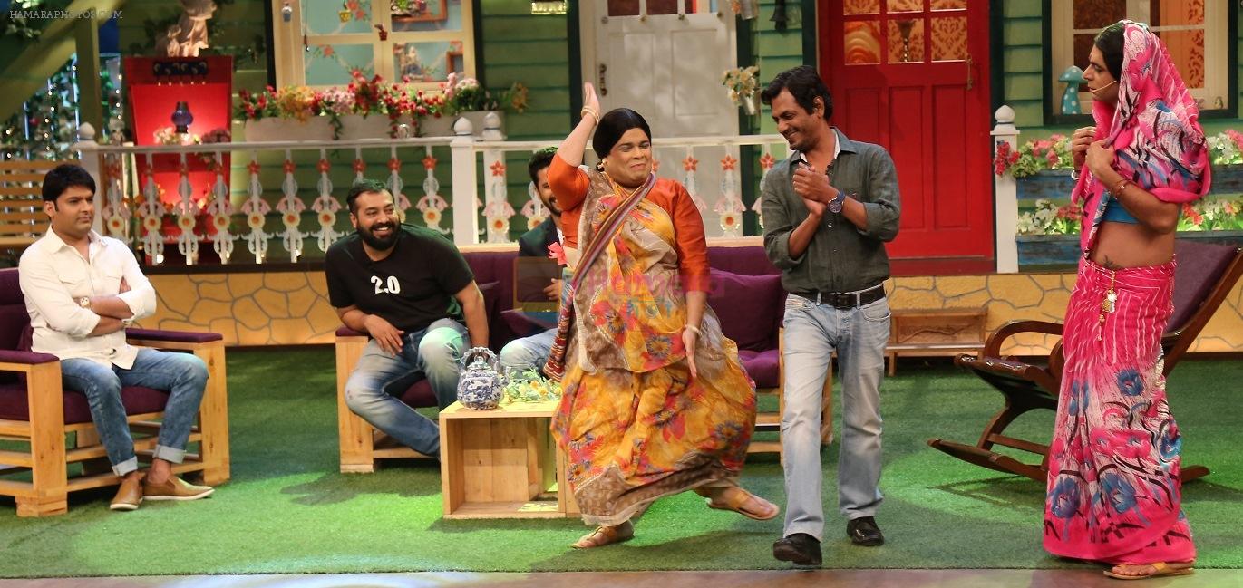 Nawazuddin Siddiqui, Vicky Kaushal, Anurag Kashyap promote Raman Raghav 2.0 on the sets of The Kapil Sharma Show on 21st June 2016