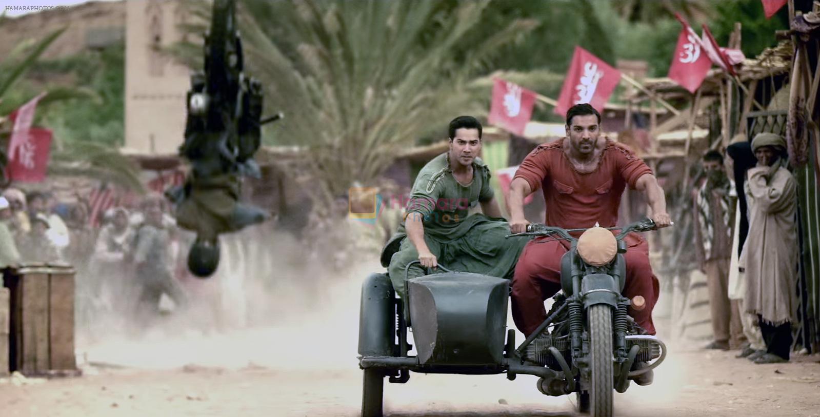 Varun Dhawan and John Abraham in movie Dishoom song Sau tarah ke Still