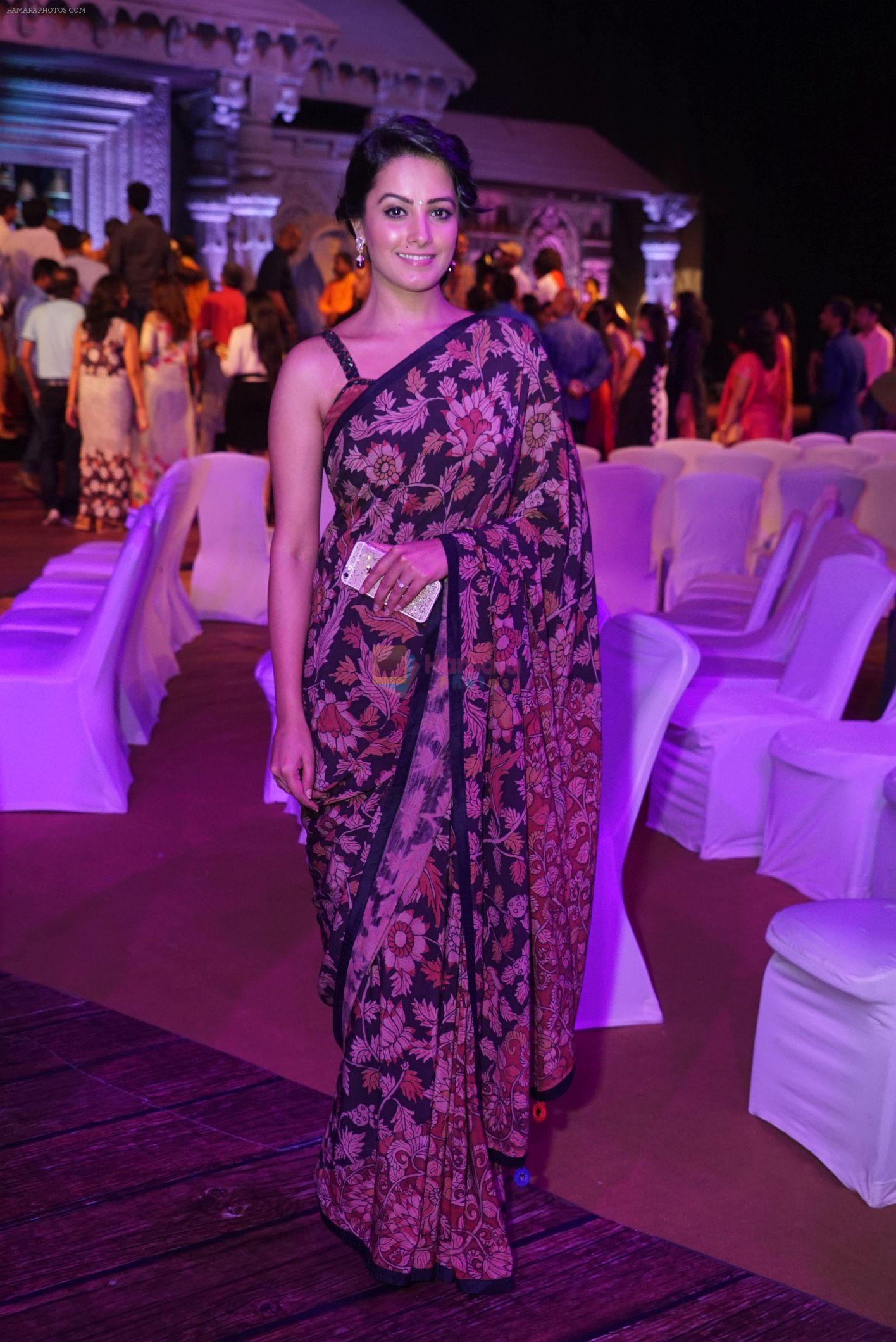 Anita Hassanandani Reddy at An Ode To Weaves and Weavers Fashion show at HICC Novotel, Hyderabad