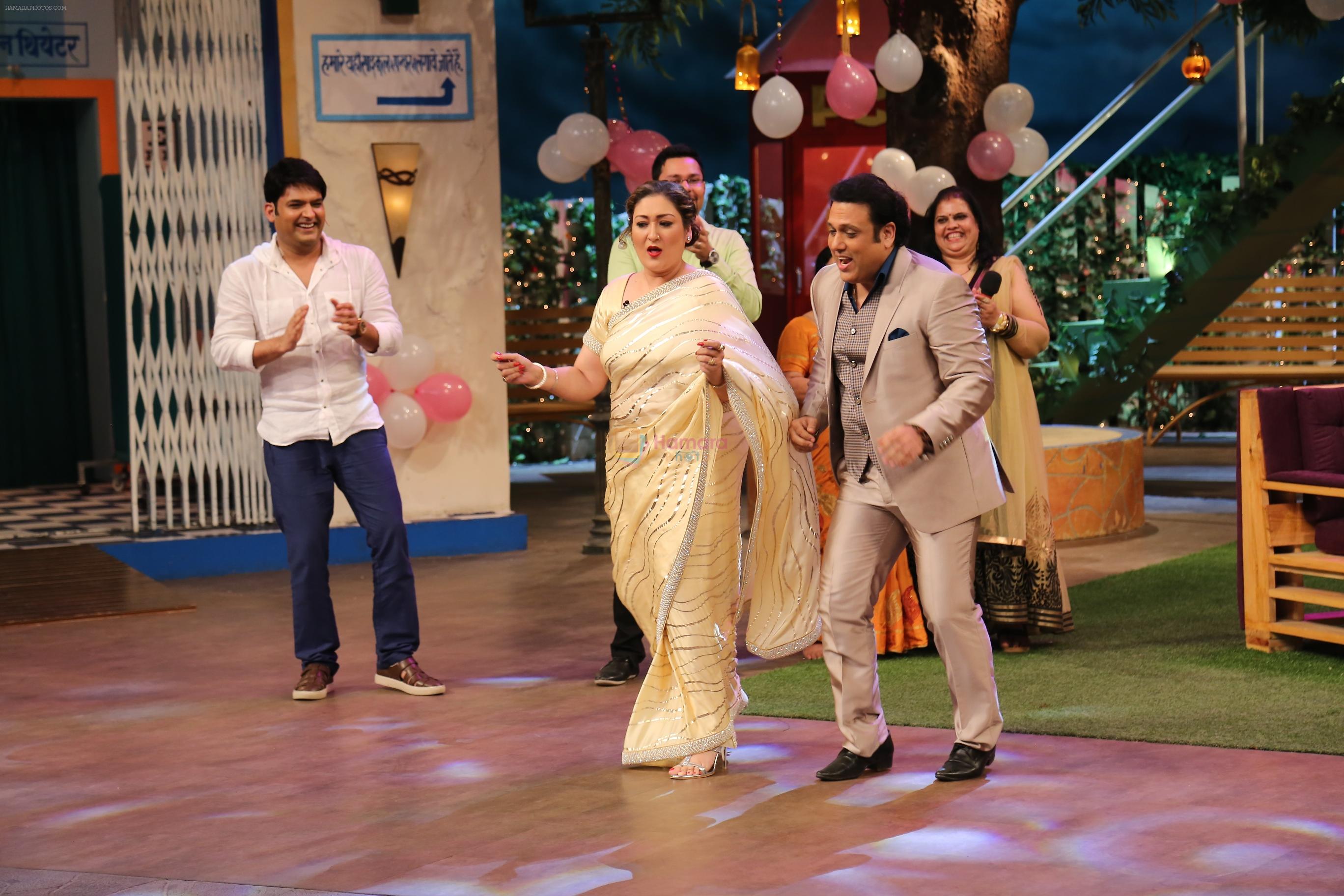 Govinda, Sunita Ahuja on the sets of The Kapil Sharma show on 22nd June 2016.