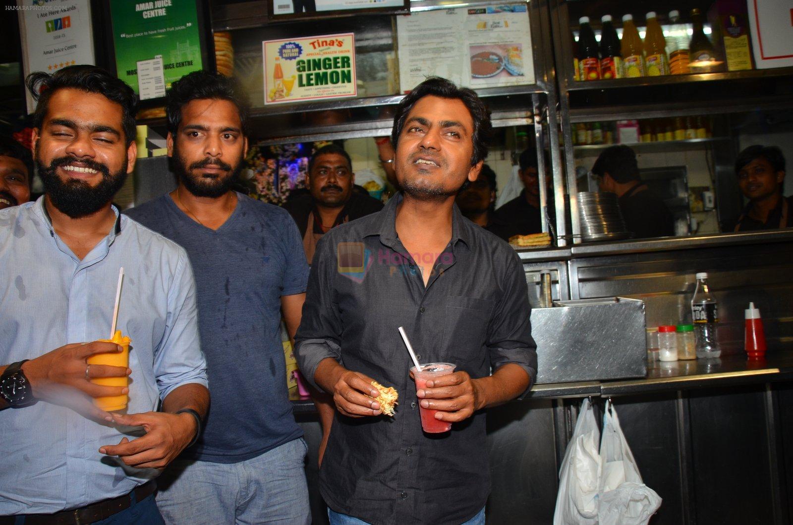 Nawazuddin Siddiqui during Raman Raghav 2.0 movie promotion on streets of Mumbai on June 23, 2016