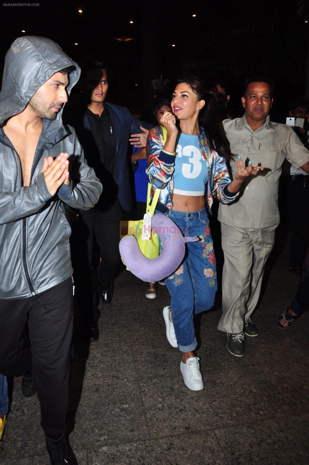 Varun Dhawan, Jacqueline Fernandez snapped at airport on 24th June 2016
