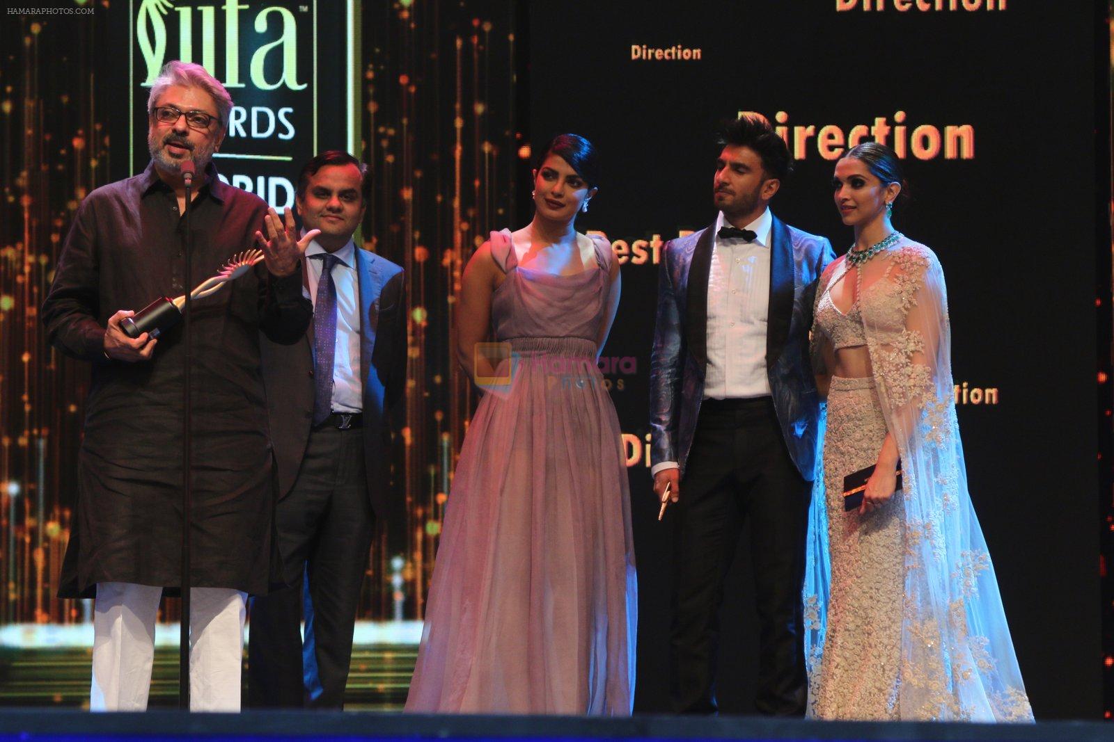 Sanjay Leela Bhansali, Aniroodh Dhoot, Priyanka Chopra Ranveer Singh and Deepika Padukone at NEXA IIFA Awards 2016
