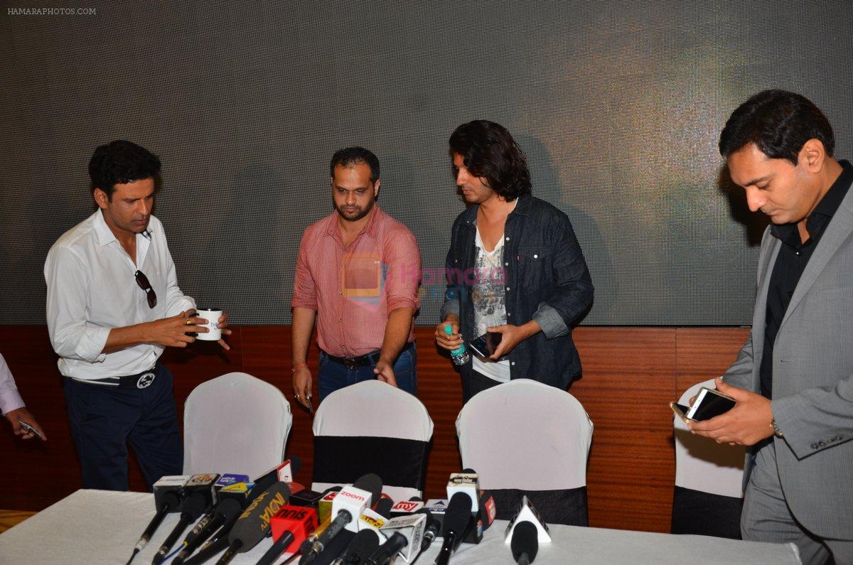 Shirish Kunder, Manoj Bajpayee at the Press Conference of Short Film Kriti on 1st July 2016