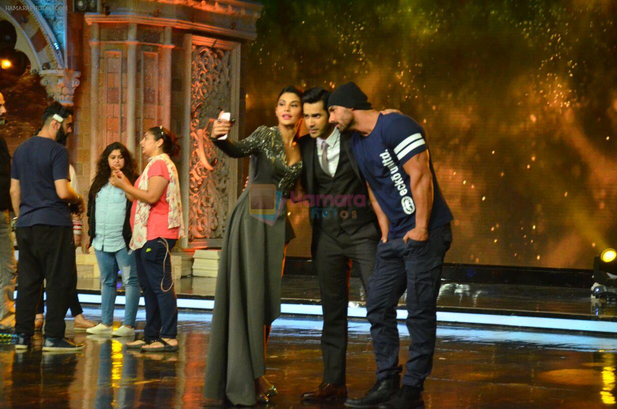 John Abraham, Varun Dhawan, Jacqueline Fernandez pomote Dishoom on the sets of India's Got Talent on 6th July 2016