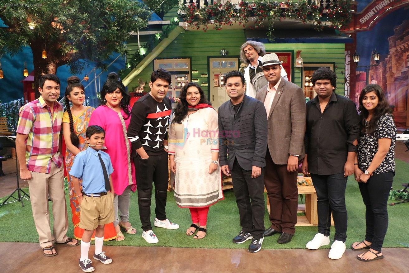 A R Rahman on the sets of The Kapil Sharma Show on 8th July 2016