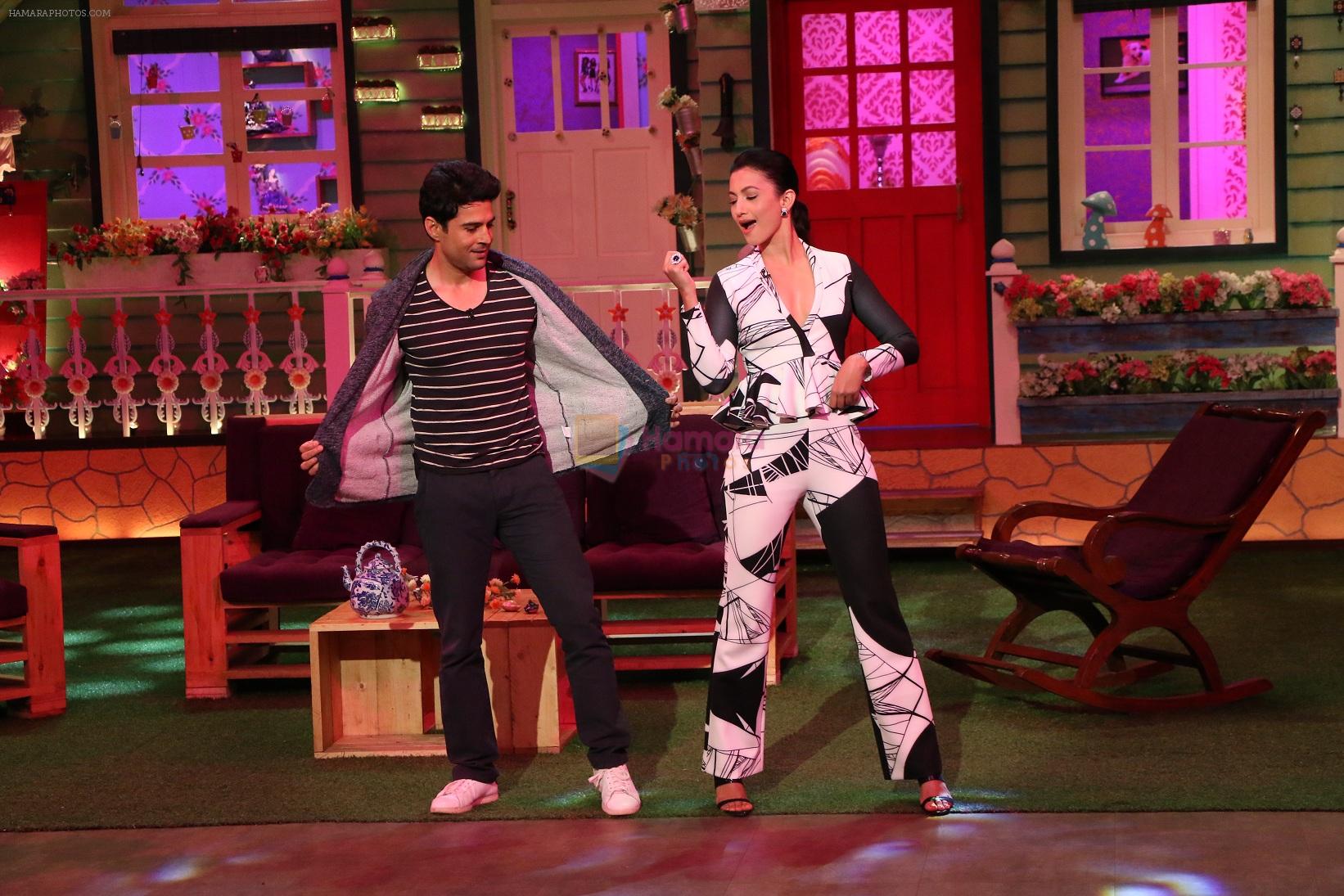 Rajeev Khandelwal and Gauhar Khan on the sets of The Kapil Sharma Show on 8th July 2016