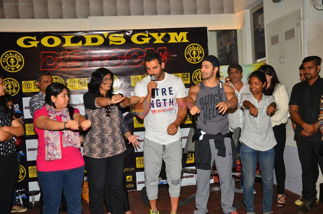 John Abraham and Varun Dhawan at gold gym in Mumbai on 9th July 2016