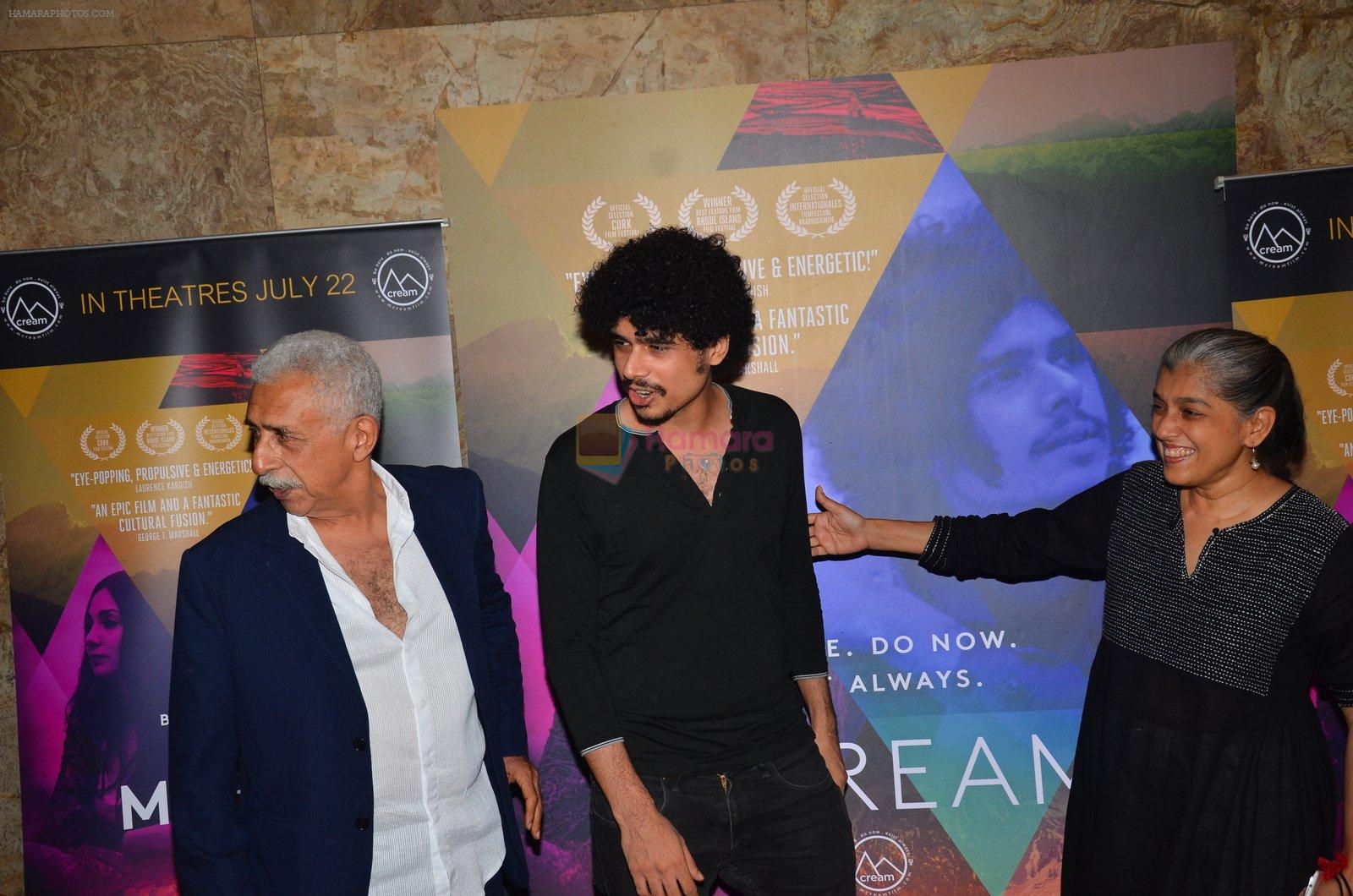Naseeruddin Shah, Ratna Pathak Shah, Vivaan Shah at Imaad and Ira Dubey's film MCream on 13th July 2016