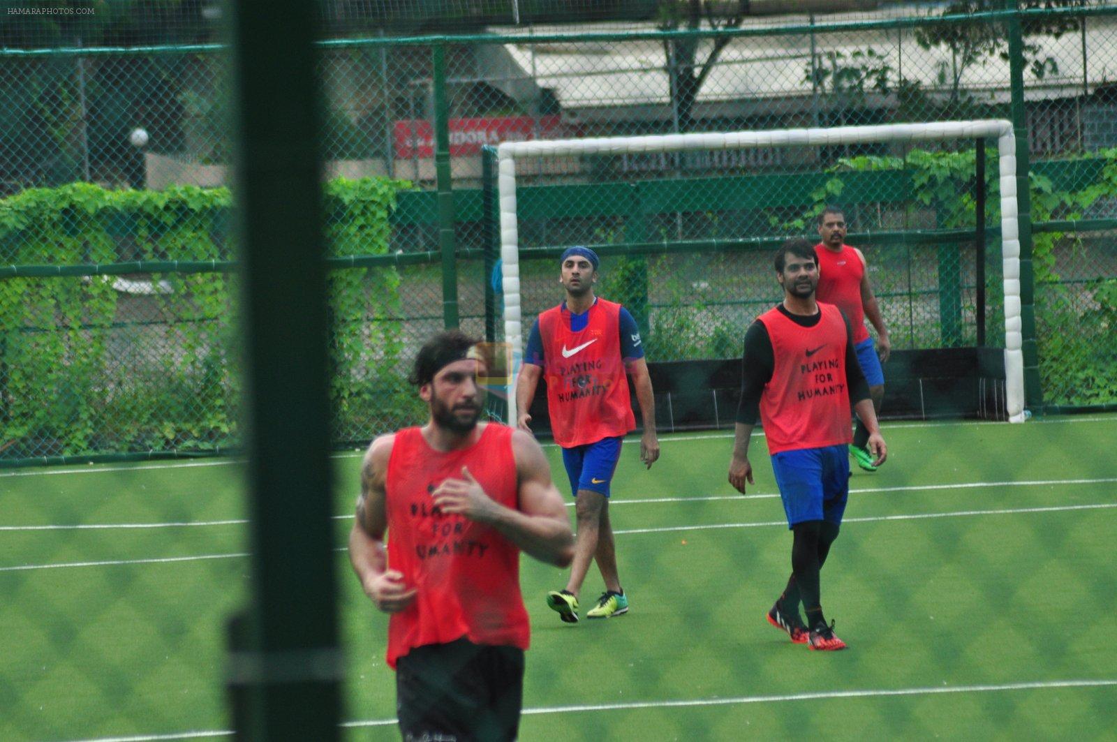 Ranbir Kapoor, Aditya Roy Kapoor snapped at soccer match on 17th July 2016