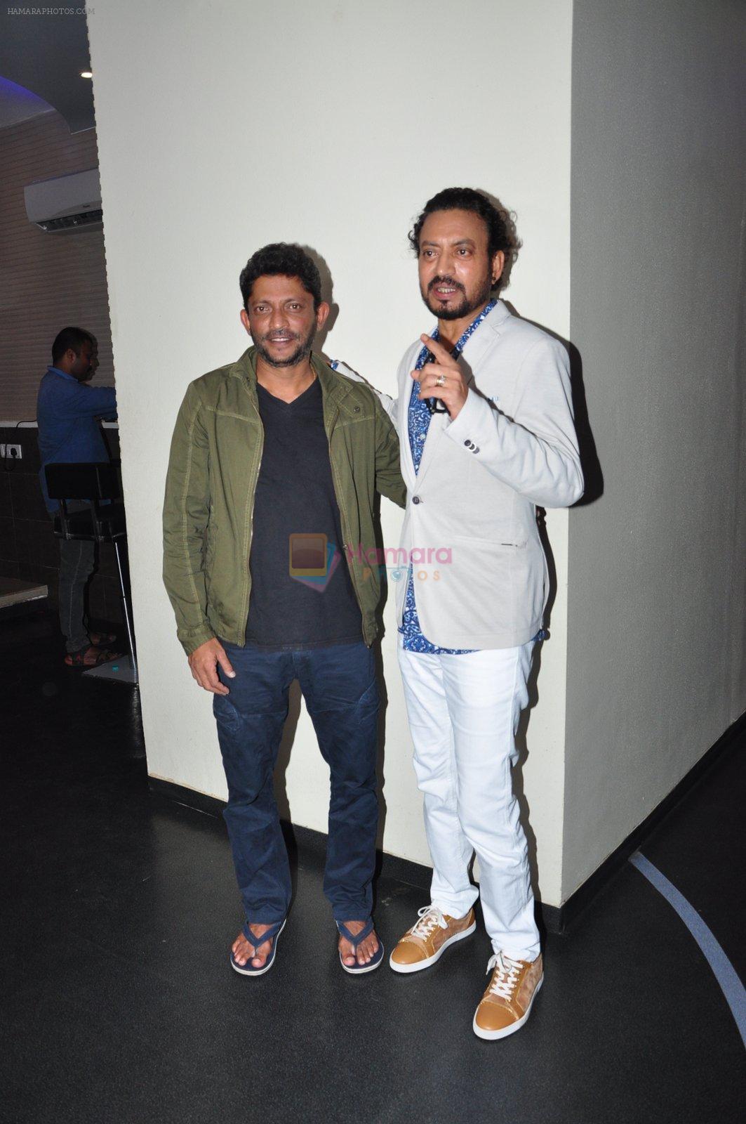 Irrfan Khan, Nishikant Kamat at Madaari film screening in Mumbai on 17th July 2016