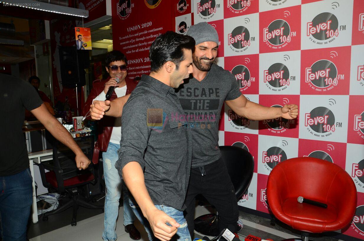 John Abraham, Varun Dhawan promote Dishoom on Fever 104 FM on 18th July 2016