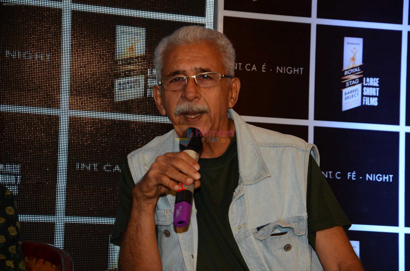 Naseeruddin Shah at Media interaction & screening of short film Interior Cafe - Night in Mumbai on 18th July 2016