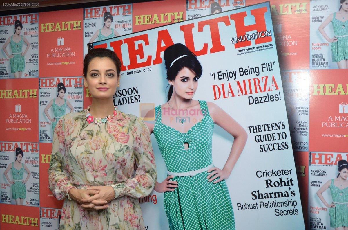 Dia Mirza during the unveiling of Health and Nutrition Magazine cover at Magna Lounge on 21 July 2016