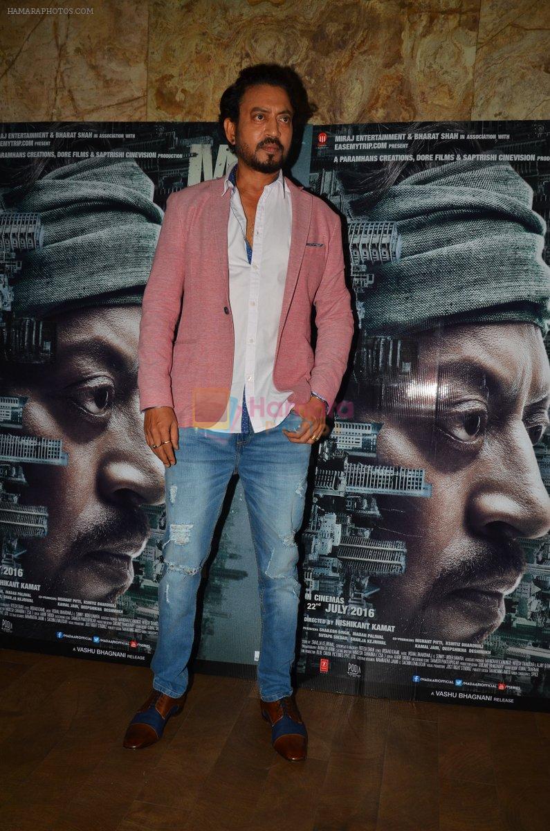 Irrfan Khan at Madaari screening in Lightbox on 20th July 2016