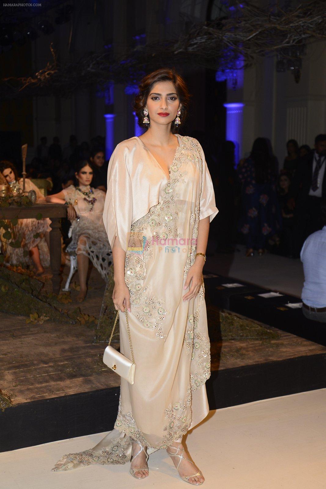 Sonam Kapoor during Anamika Khanna showcase When Time Stood Still at the FDCI India Couture Week 2016 on 22 July 2016