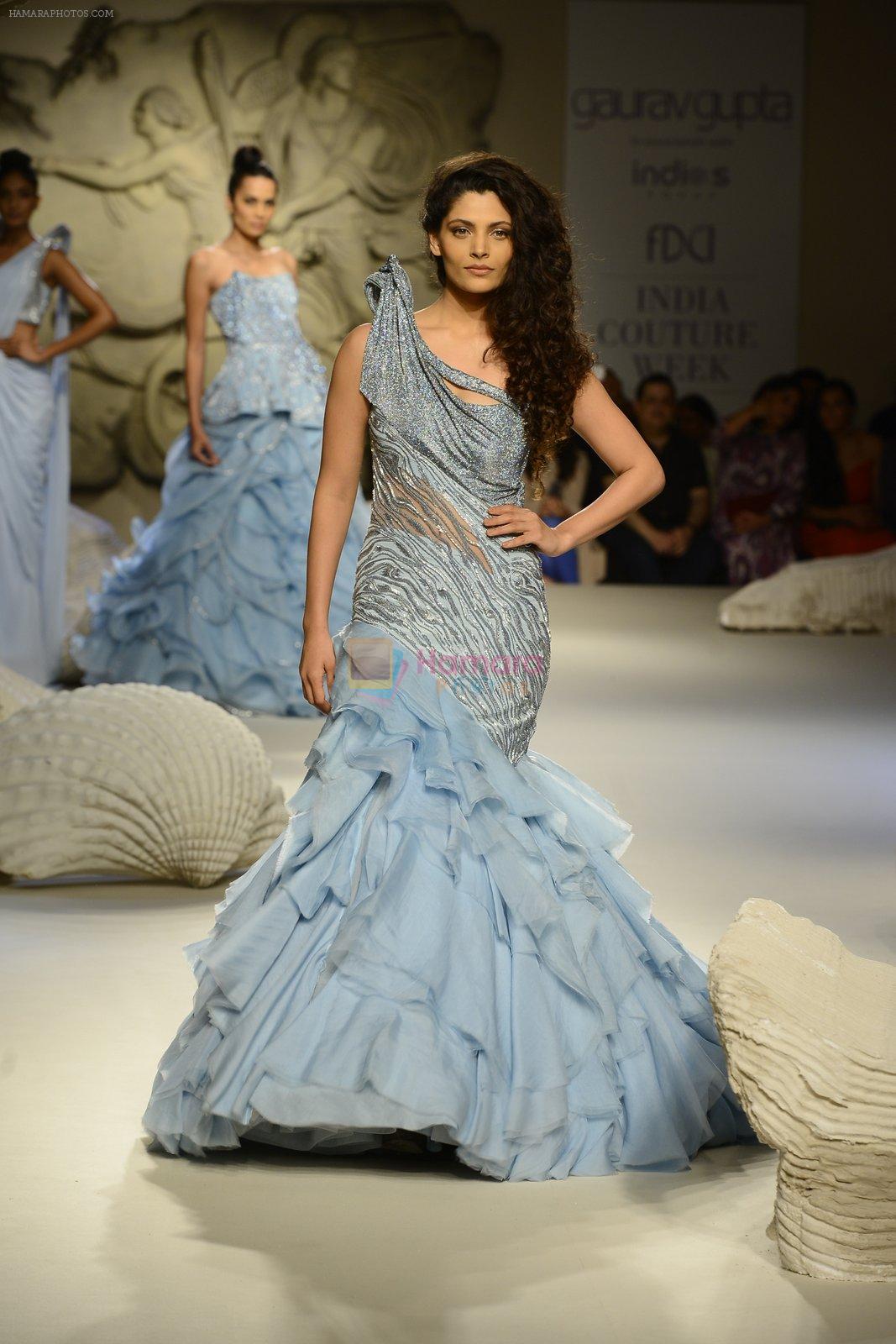 Saiyami Kher during showcase of Gaurav Gupta collection scape song at FDCI India Couture Week 2016 on 23 July 2016