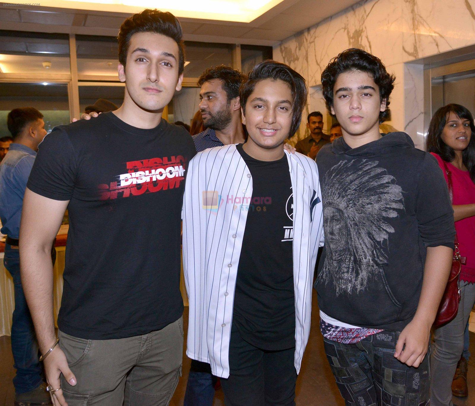 govinda's son yash,ahmed khan's son azan,sajid nadiad wal's son shubhan at Dishoom screening in yashraj, Mumbai on 28th July 2016