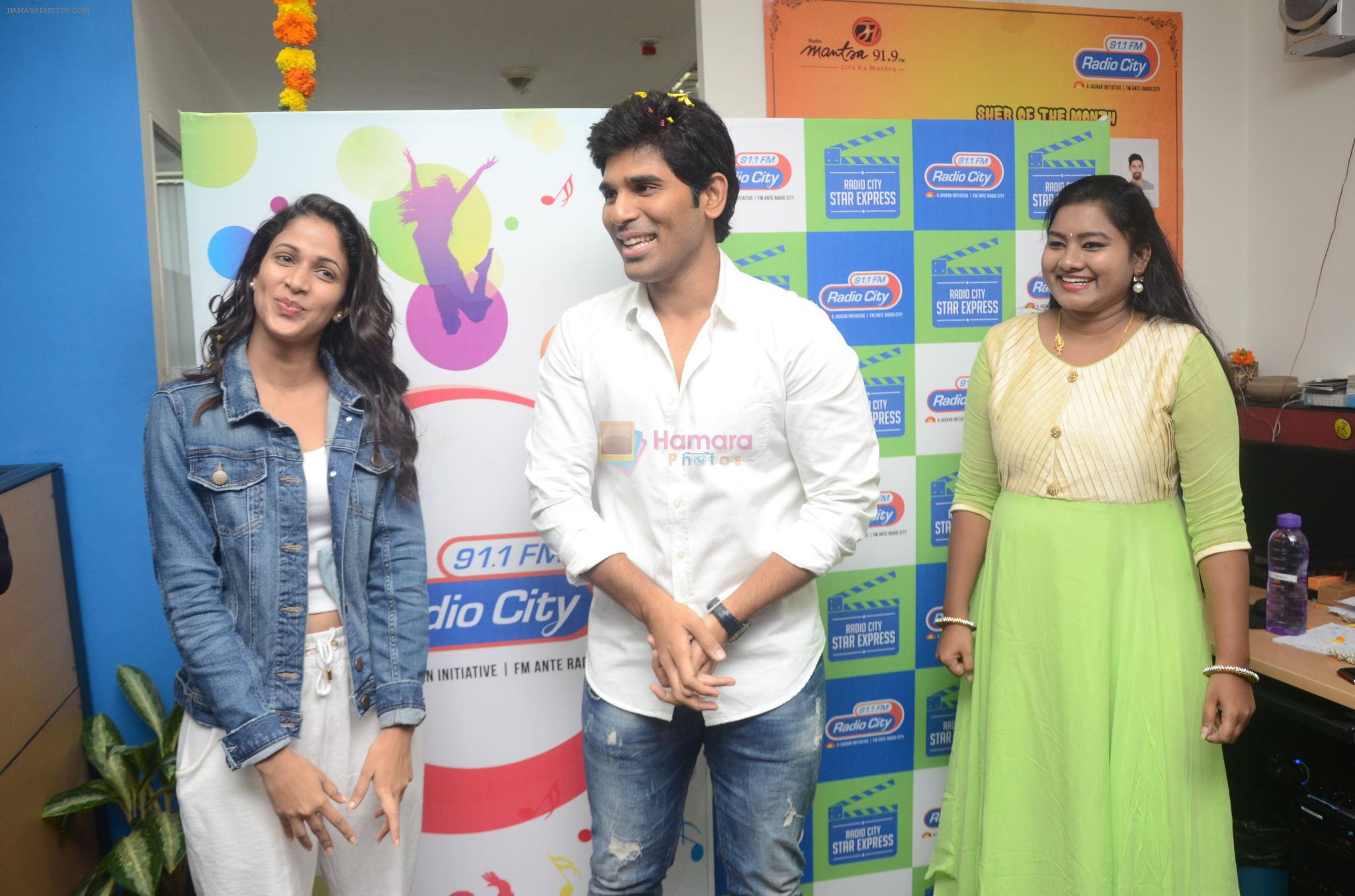 Allu Sirish and Lavanya Tripathi during the promotion of Telugu movie Srirastu Subhamastu at Radio City on 2nd August 2016