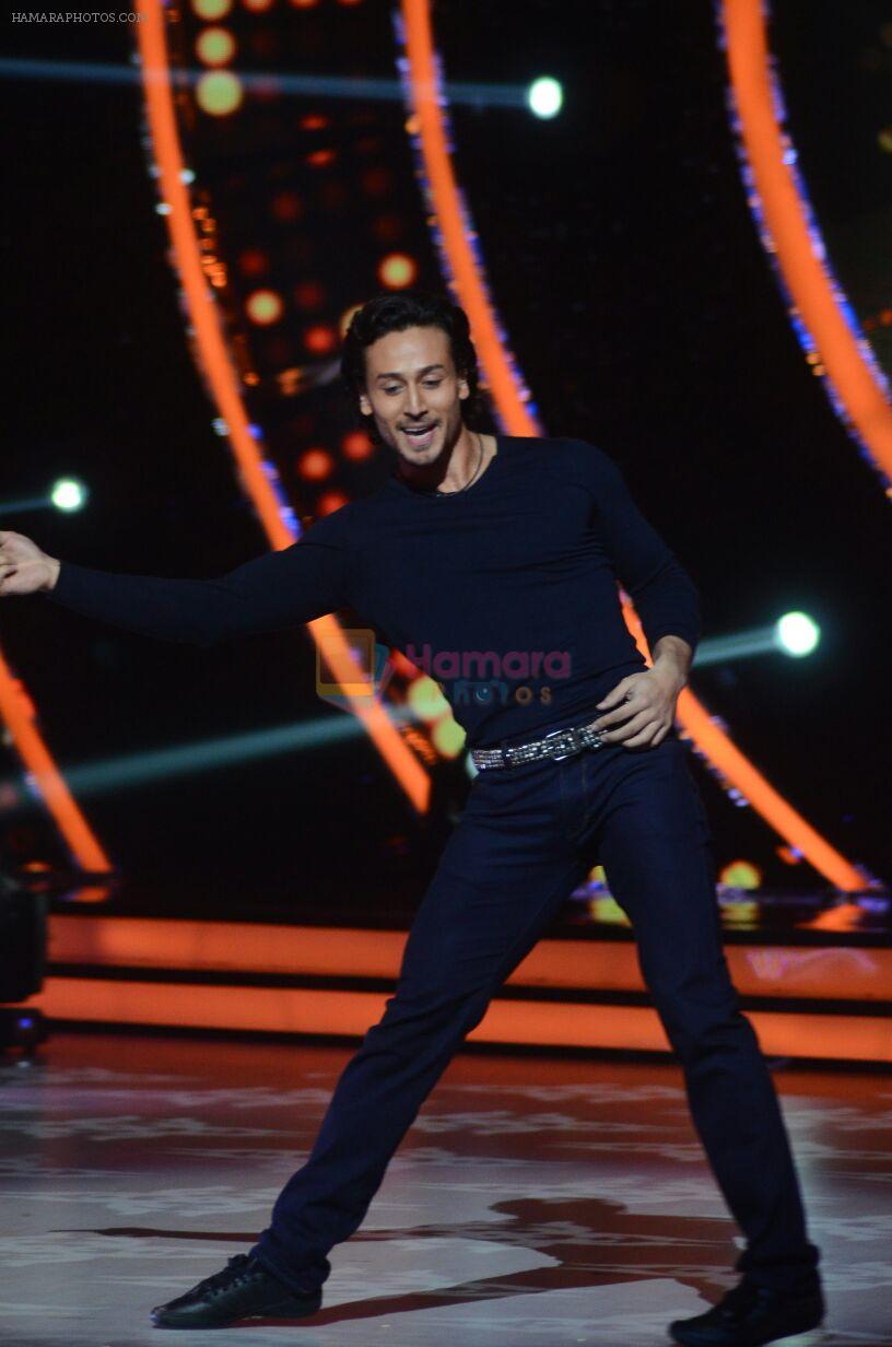 Tiger Shroff during the promotion of film A Flying Jatt on the sets of reality dance show Jhalak Dikhhla Jaa season 9 in Mumbai, India on August 2 2016