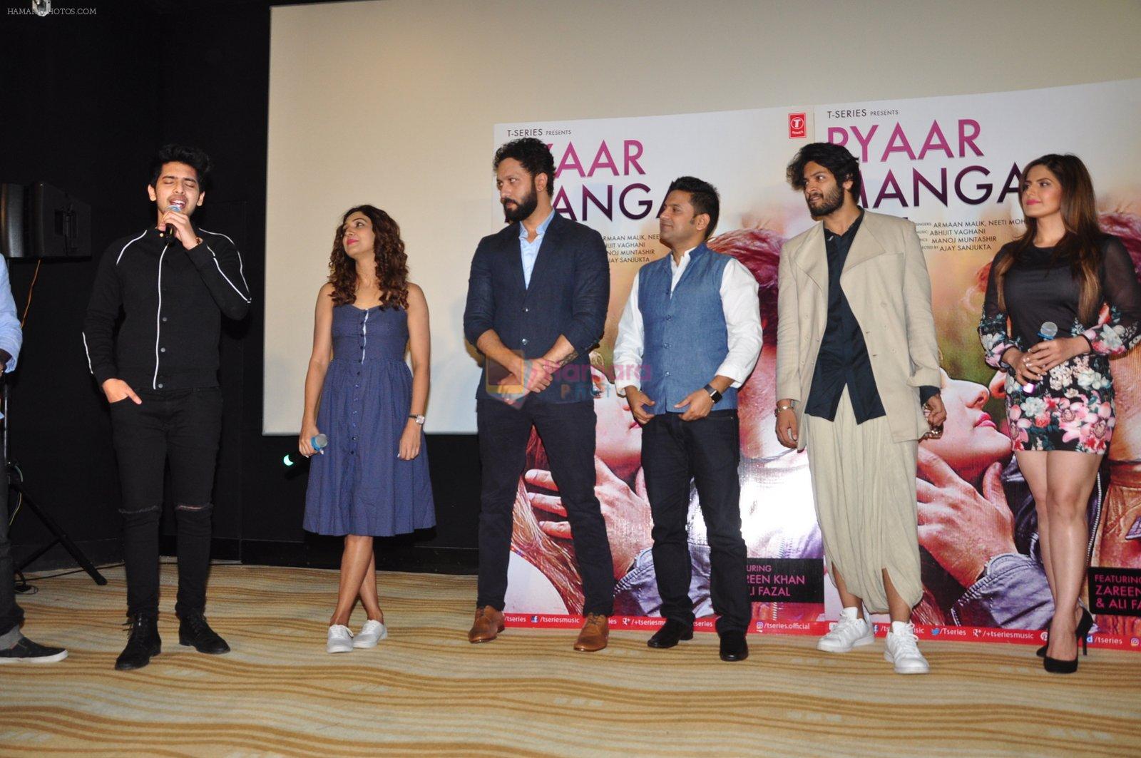 Ali Fazal, Zarine Khan, Neeti Mohan, Armaan Malik at PYAAR MANGA HAI Video Song Launch on 3rd August 2016