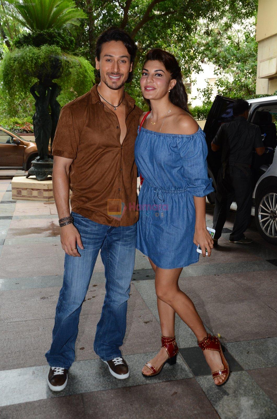 Tiger Shroff and Jacqueline Fernandez at Flying Jatt song launch at Radio City in Mumbai on August 3, 3016