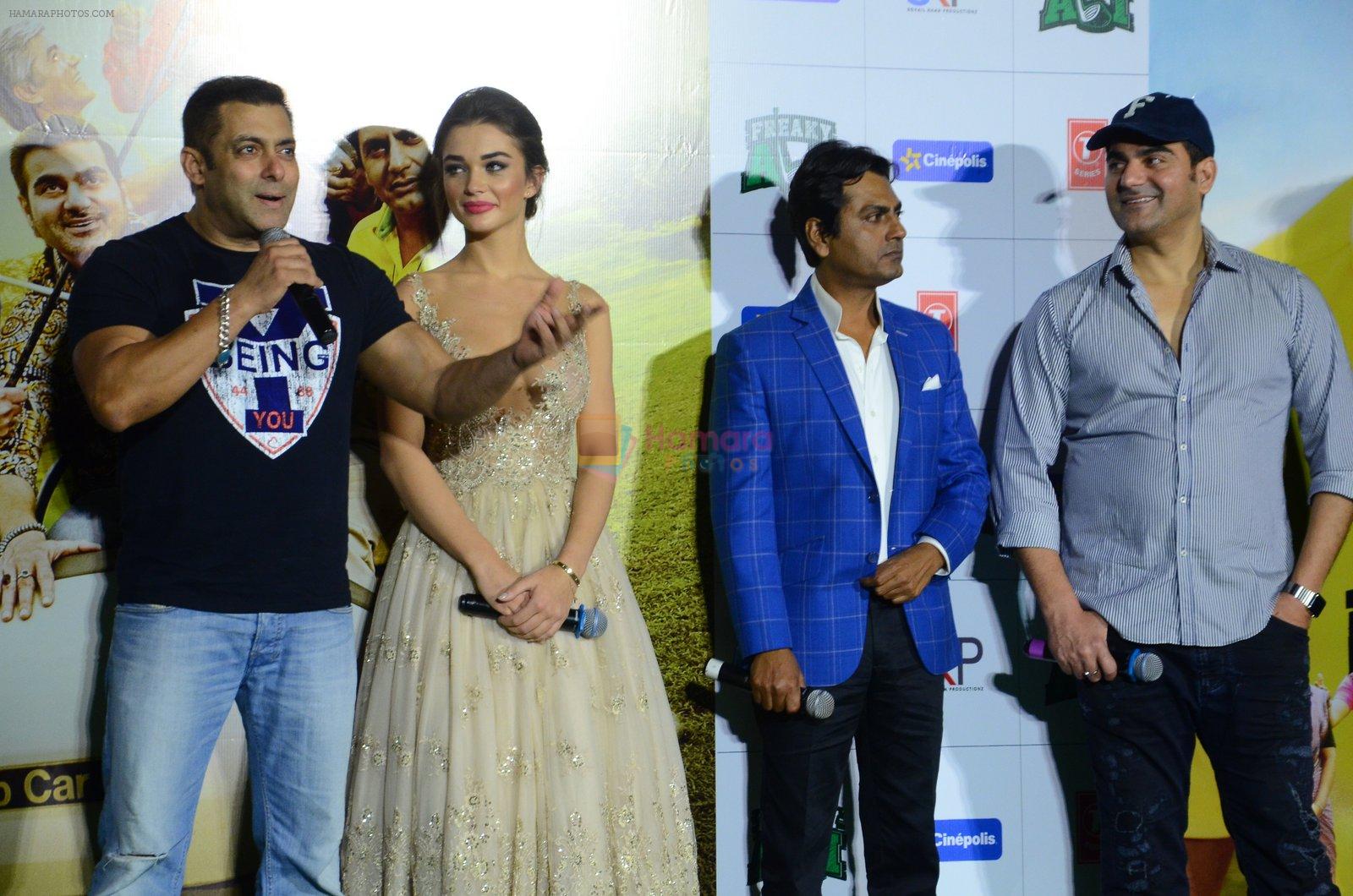 Salman Khan, Amy Jackson, Arbaaz Khan, Nawazuddin Siddiqui at Freaky Ali trailer launch on 7th Aug 2016