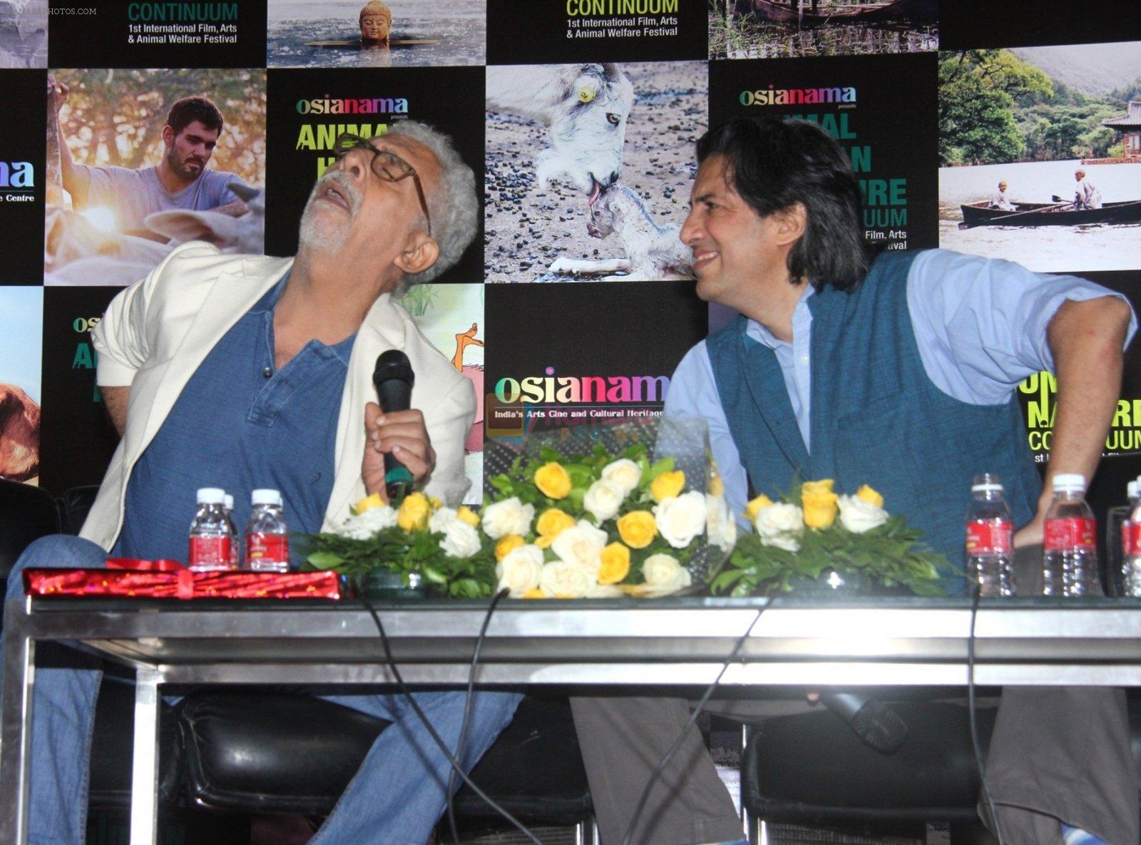 Naseeruddin Shah and Neville Tuli at Naseer Saab's masterclass at Osianama at Liberty 2