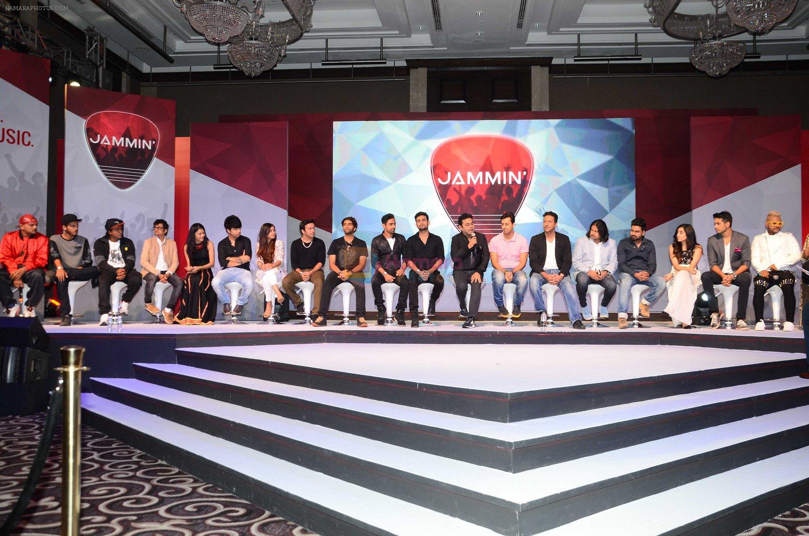 A R Rahman, Salim Merchant, Sulaiman Merchant at the launch of Qyuki's Jammin on 10th Aug 2016