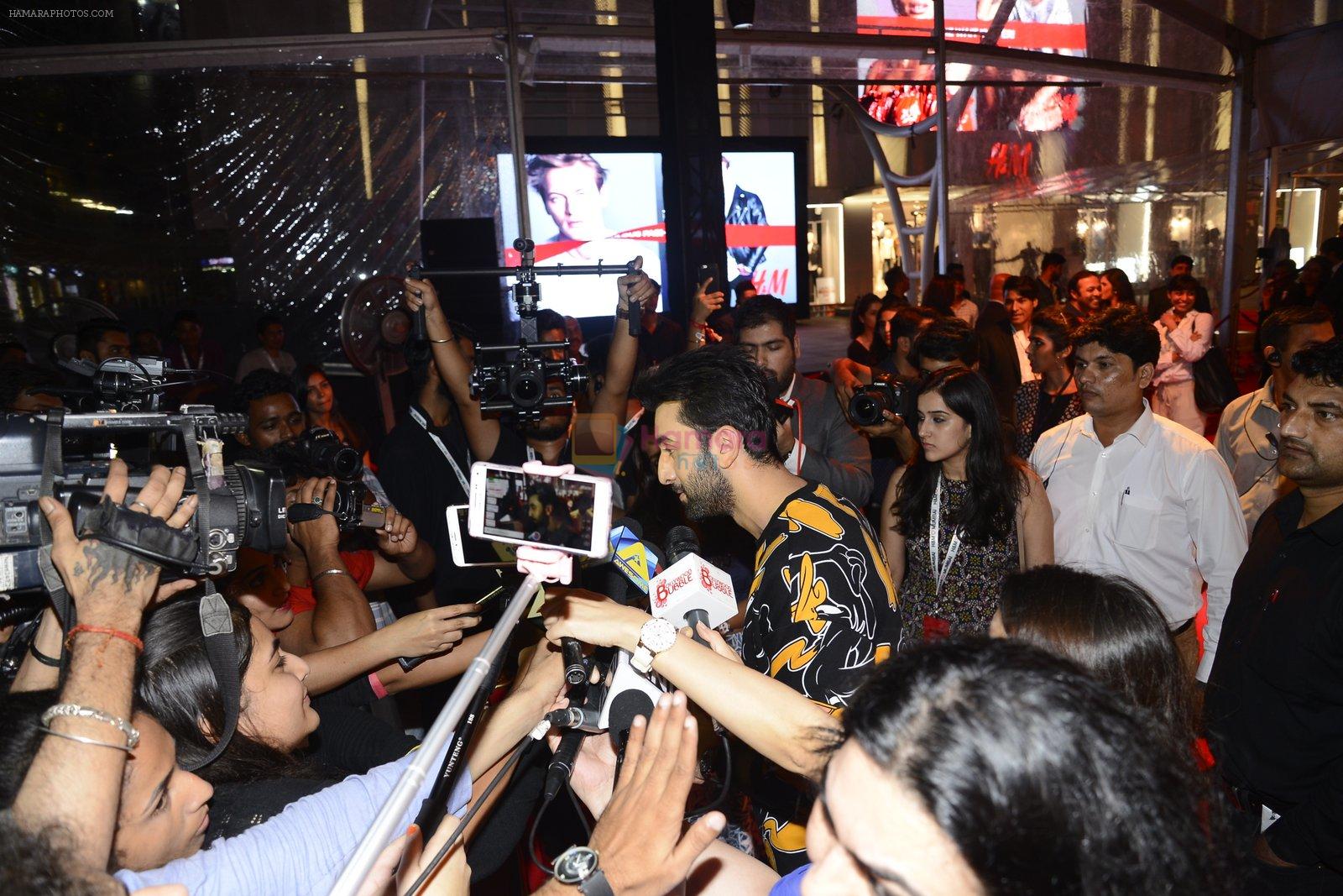 Ranbir Kapoor at h&m mubai launch on 11th Aug 2016