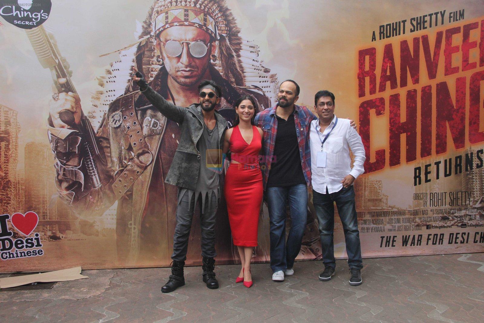 Ranveer Singh, Tamannaah Bhatia, Rohit Shetty promote Ranveer Ching Returns on 19th Aug 2016