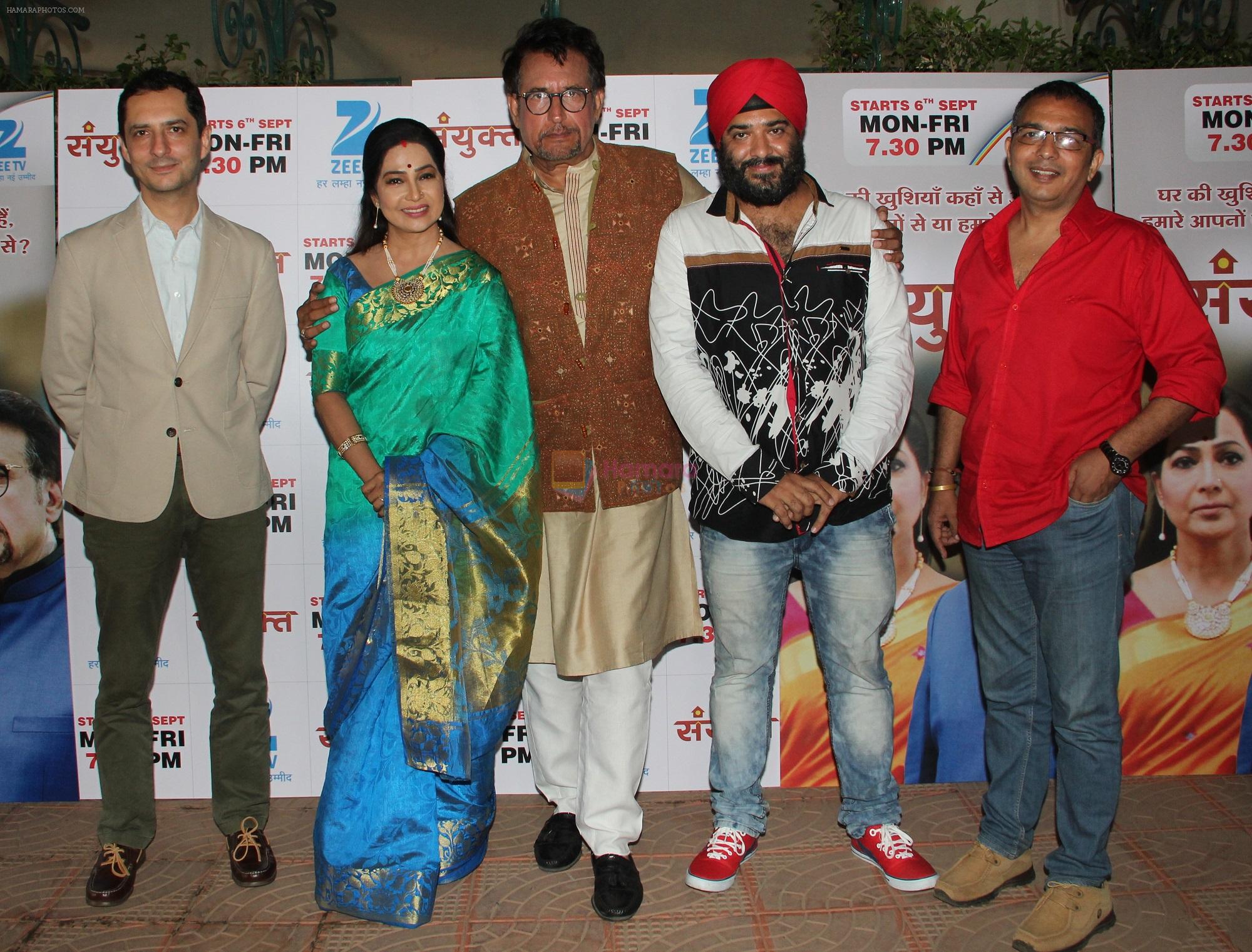 Producer Siddharth Kumar Anand, Shubhangi Latkar, Kiran Kumar, Director Prince, Writer Atul at ZEE TV Launches it's New Primetime show Sanyukt