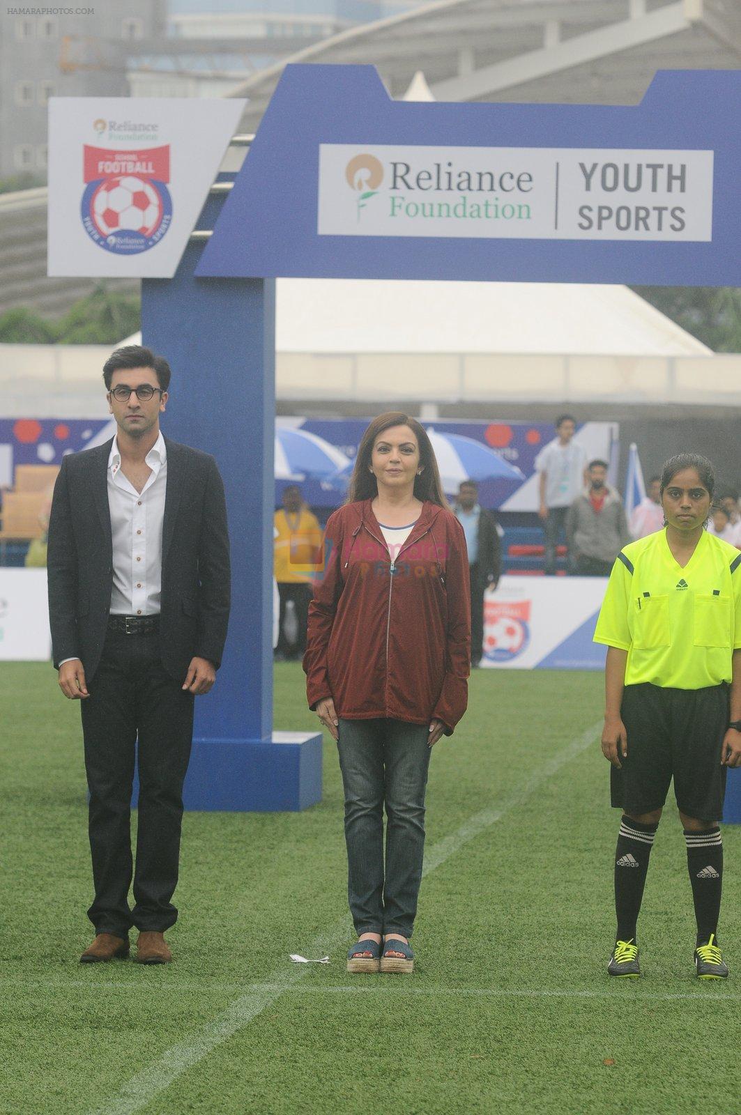 Ranbir Kapoor, Nita Ambani at an FootBalll Event on 27th Aug 2016