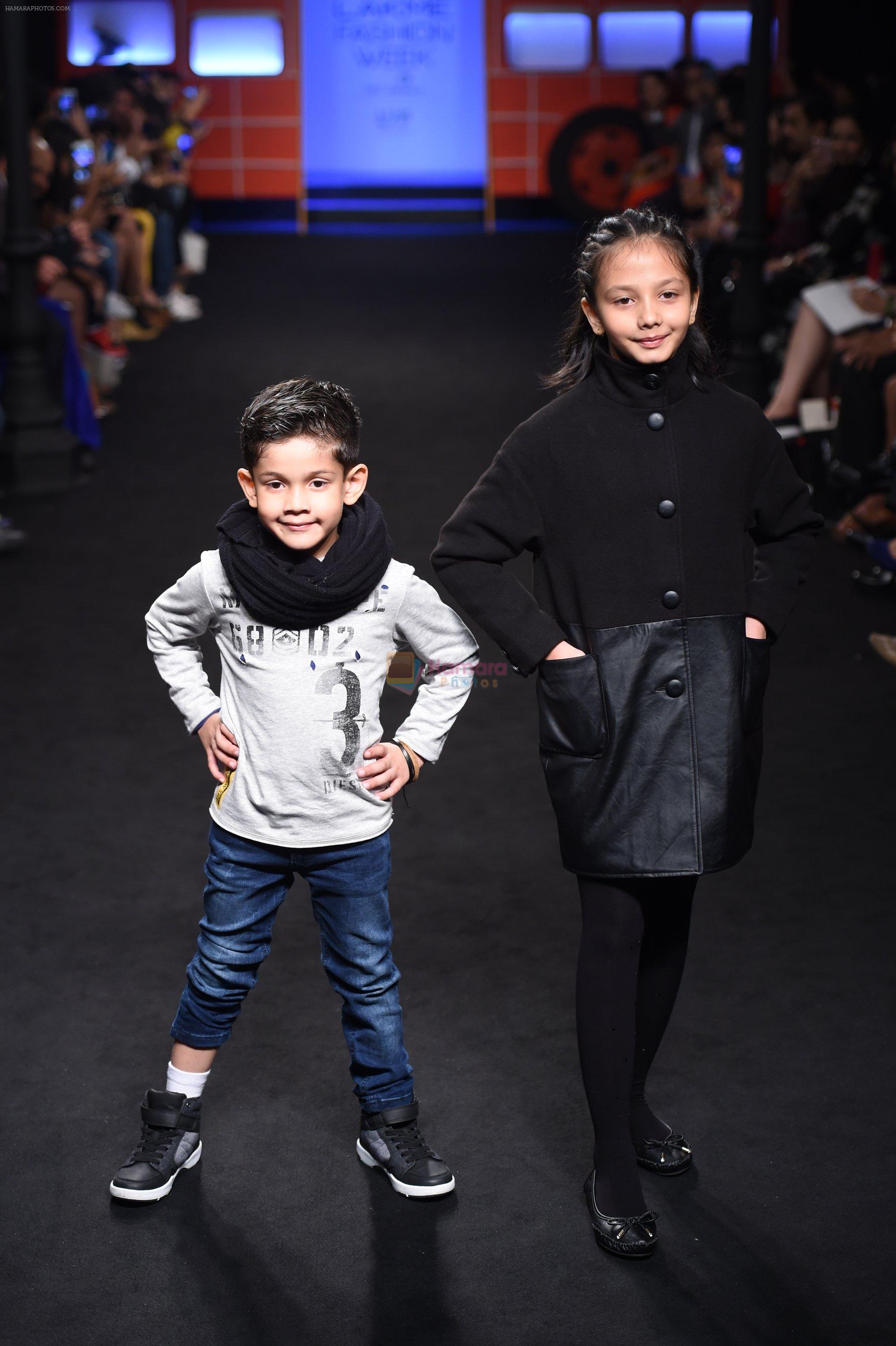 Model walk the ramp for The Hamleys Show styled by Diesel Show at Lakme Fashion Week 2016 on 28th Aug 2016