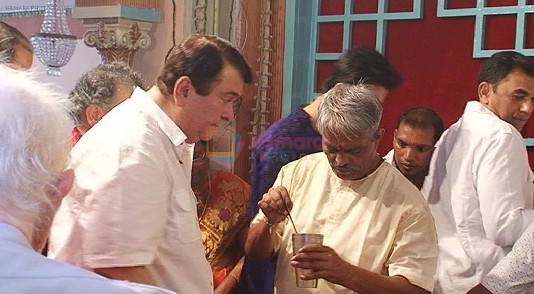 Ranbir Kapoor, Rajiv Kapoor, Randhir Kapoor at RK Ganpati celebration on 5th Sept 2016