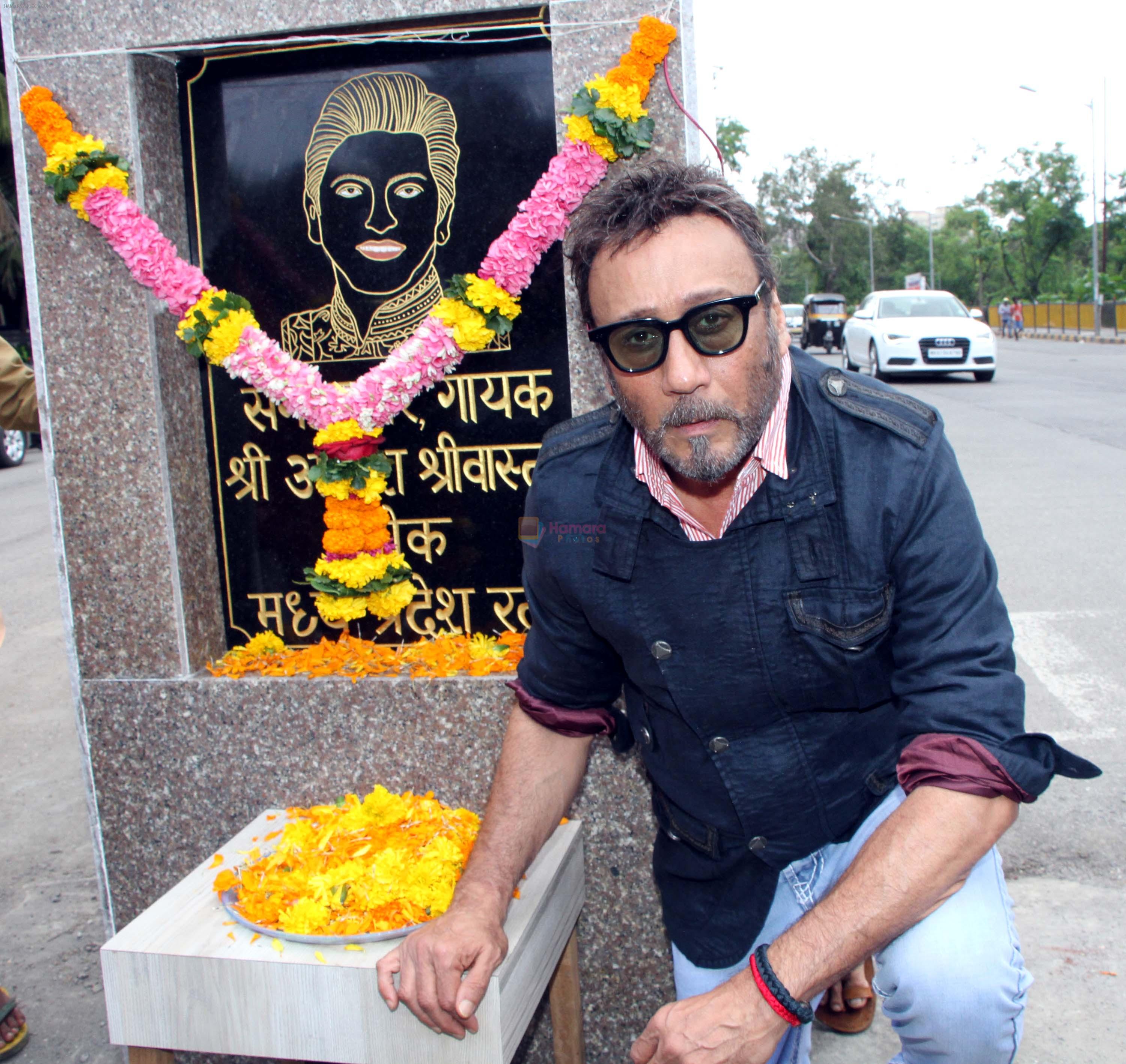 jackie shroff at Late Aadesh Shrivastava Chowk inauguration in Andheri W on 6th Sept 2016