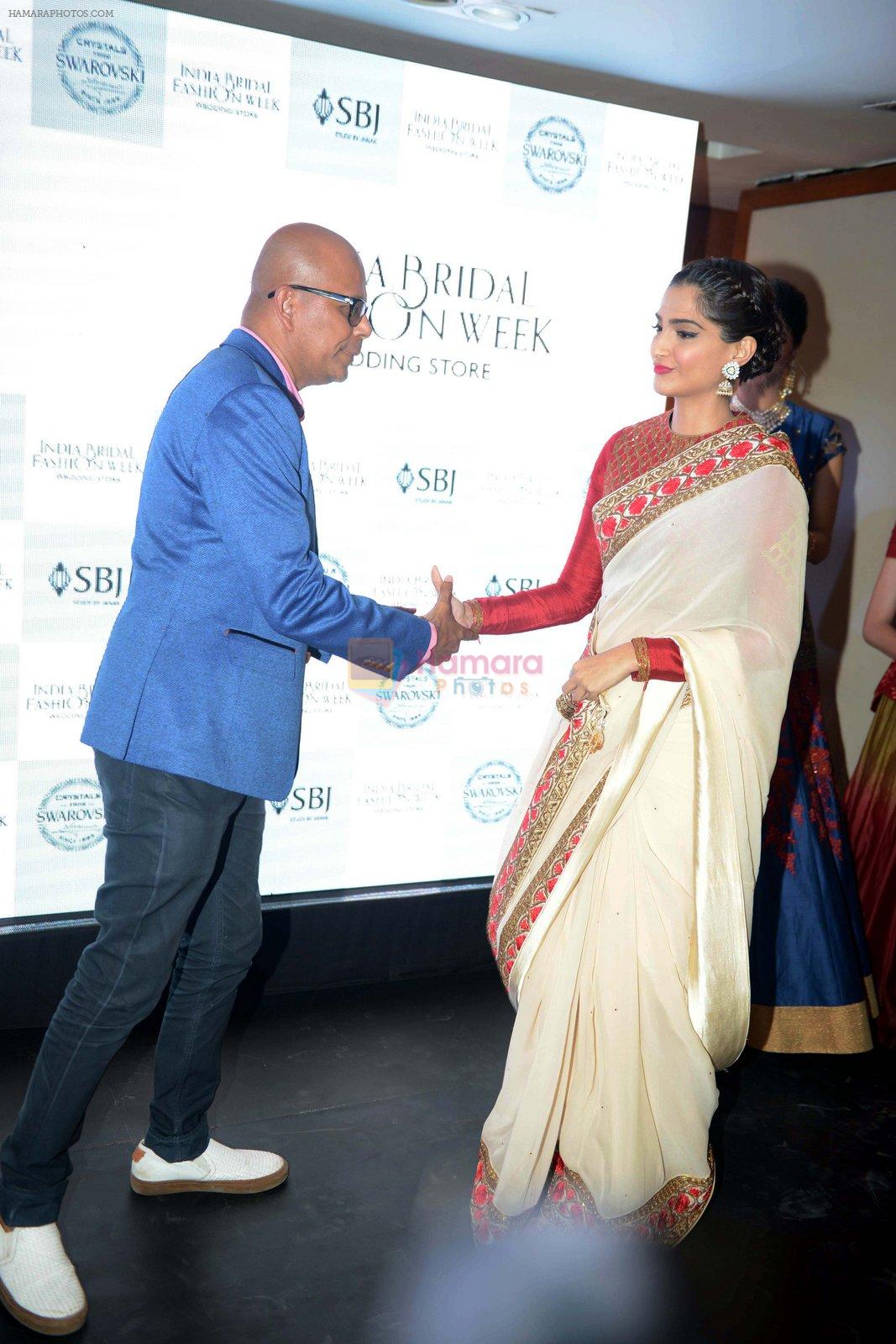 Sonam Kapoor during the launch of the first Indian Bridal Fashion Week Wedding Store, in New Delhi on 9th Sept 2016