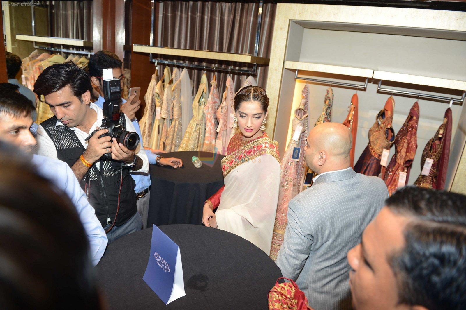 Sonam Kapoor during the launch of the first Indian Bridal Fashion Week Wedding Store, in New Delhi on 9th Sept 2016