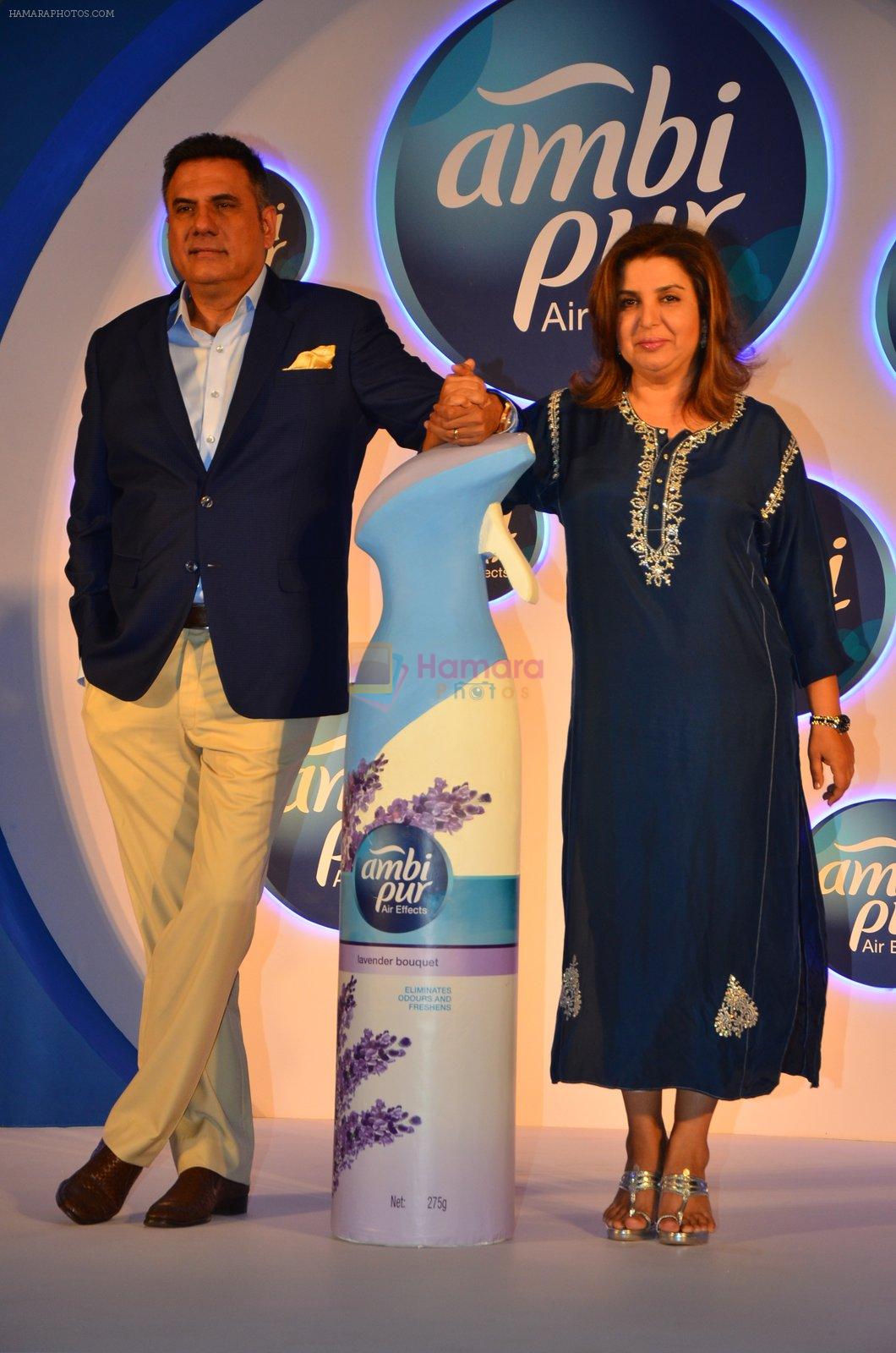 Boman Irani and Farah Khan during a promotional event by Ambi Pur in Mumbai on 13th Sept 2016
